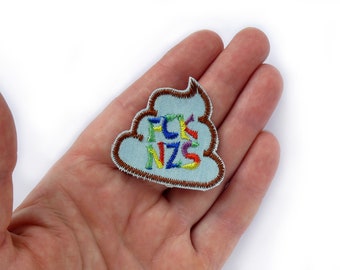 Patch - Fck Nzs - Iron-on patch, 4.5 cm, Iron-on statement accessory