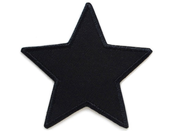 Piccola toppa a forma di stella doppia rosa e blu ricamata con