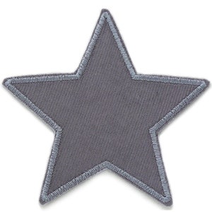 Stern Cord grau Flicken zum aufbügeln, 10 cm, Cordflicken Bügelflicken, Flicken für Cordhosen Bild 1