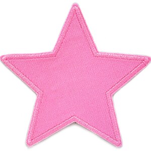 Op de afbeelding: Een roze viltster met een gestikte omtrek.