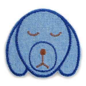 Patch Hund, Flicken zum aufbügeln, 7x6,5 cm, gestickter Aufnäher Jeans für Kinder Bild 3