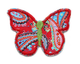 Schmetterling Aufnäher zum aufbügeln, Retro Schmetterling Bügelbild, Flicken für Kinder