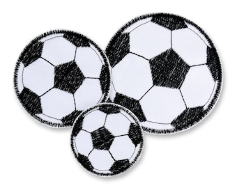 3 iron-on football patches, football patch set for children, DIY school cone accessory, sports patches