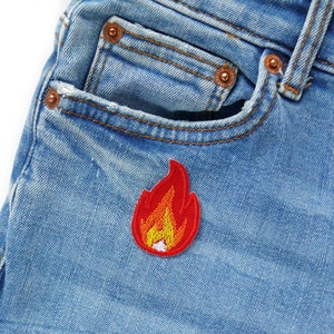 Parche de llamas mini parche de fuego, 4,5 cm, parche termoadhesivo accesorio, parche termoadhesivo imagen 4