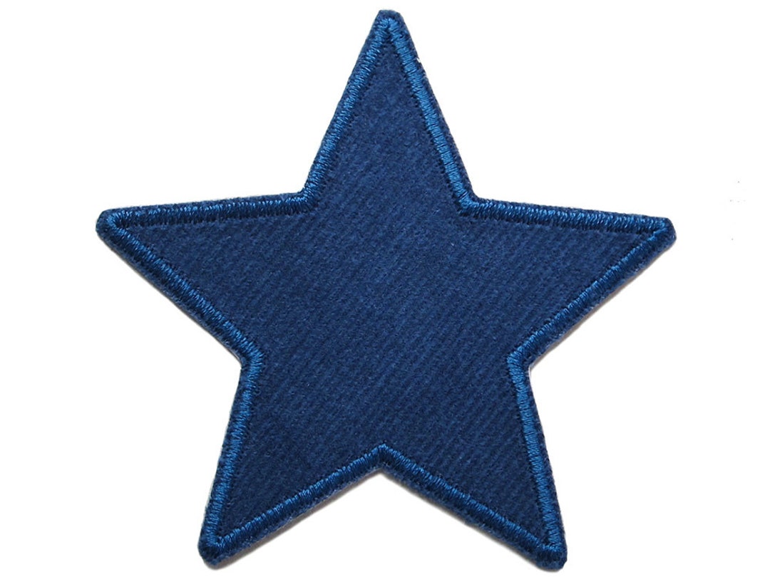 Star Corduroy Patches to Iron On Dark Blue Star Corduroy Etsy