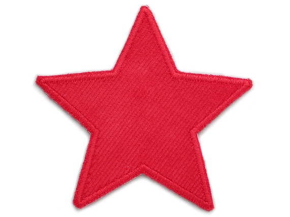 Star Patch Corduroy Red, 10 Cm, Knee Patches Corduroy