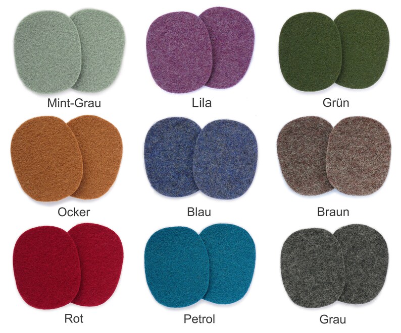 2 parches de lana para planchar, 8 x 10 cm, parches de lana, parches para rodillas, coderas para pantalones de lana, 9 colores imagen 2