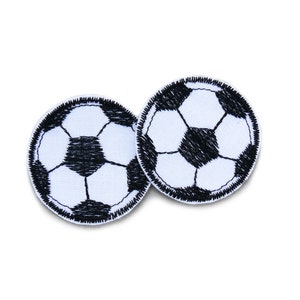 2 football mini patches to iron on, 4 cm, football iron-on patches