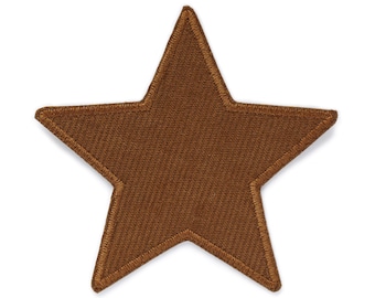 Stern Cord braun Bügelflicken, 10 cm, Cordflicken Knieflicken Hosenflicken zum aufbügeln