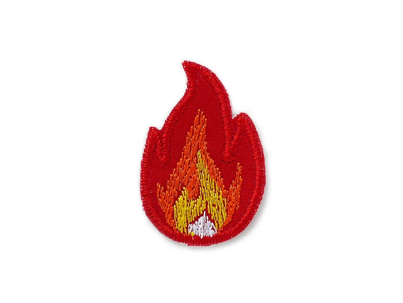 Parche de llamas mini parche de fuego, 4,5 cm, parche termoadhesivo accesorio, parche termoadhesivo imagen 2