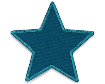 Star Cord Patches petrol iron-on patches, 10 cm, Cord Patches Trouser Patches to iron on for corduroy trousers