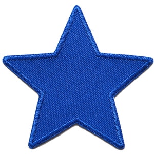 Stern Canvas blau Flicken zum aufbügeln, 10 cm, Applikation Aufnäher Bügelflicken, Hosenflicken Bild 1