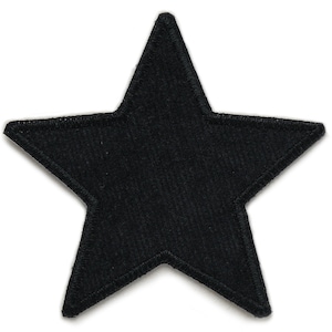 Könnte beinhalten: Ein schwarzer Filzstern mit einem genähten Rand.
