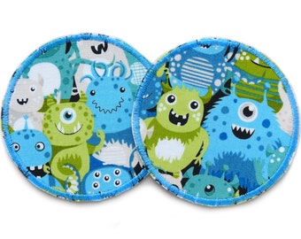 2 patchs de pantalon Monster Alien bleu vert, 8 cm, patchs pour le repassage pour les enfants