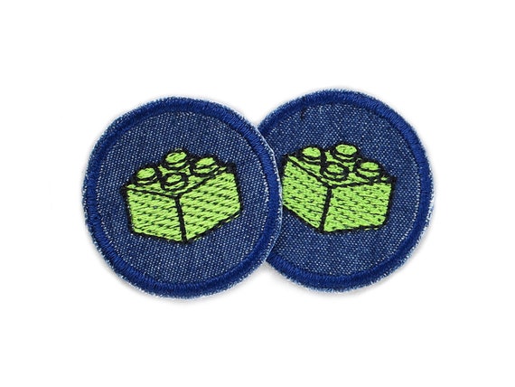 8 x 10 cm Hosenflicken für Kinder zum aufbügeln Set 2 Knieflicken Jeans mit aufgestickten Bausteinen 8 x 10 cm Hosenflicken für Kinder zum aufbügeln Set 2 Knieflicken Jeans mit aufgestickten Bausteinen