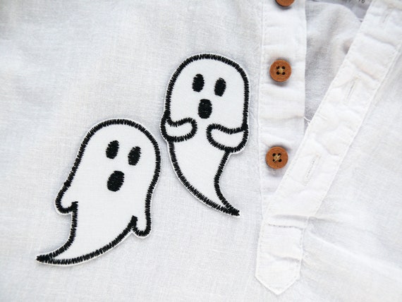 Set di 4 toppe fantasma/fantasma, toppe termoadesive di Halloween per bambini/adulti - Italia