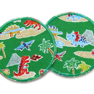 2 dinosaur iron-on patches, 8 cm, dino trouser patches - iron-on patches for children