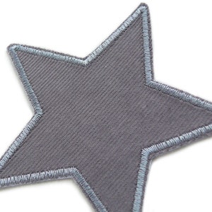Stern Cord grau Flicken zum aufbügeln, 10 cm, Cordflicken Bügelflicken, Flicken für Cordhosen Bild 2