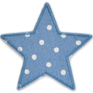 Star patches for ironing on dots, 10 cm, star dots jeans gray patches for ironing on, DIY accessory for children and adults