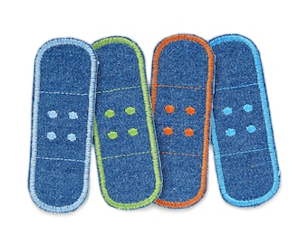 4 parches termoadhesivos, juego de parches termoadhesivos de colores para jeans, parches para pantalones para niños/adultos