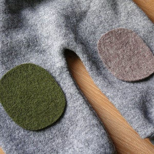 2 parches de lana para planchar, 8 x 10 cm, parches de lana, parches para rodillas, coderas para pantalones de lana, 9 colores imagen 5