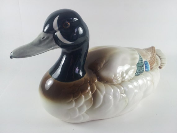 Large Porcelain Wood Duck Andrea by Sadek | Etsy