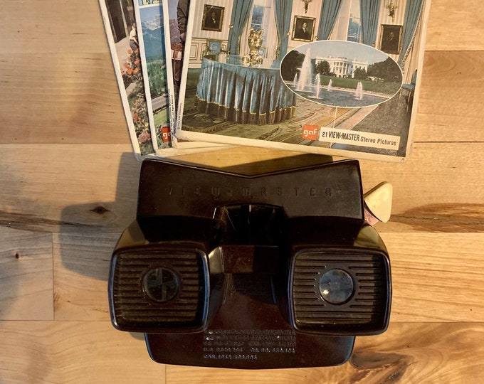 Viewmaster Model E 1950s Brown Bakelite Model E Viewmaster With Reels, Vintage Viewmaster ...