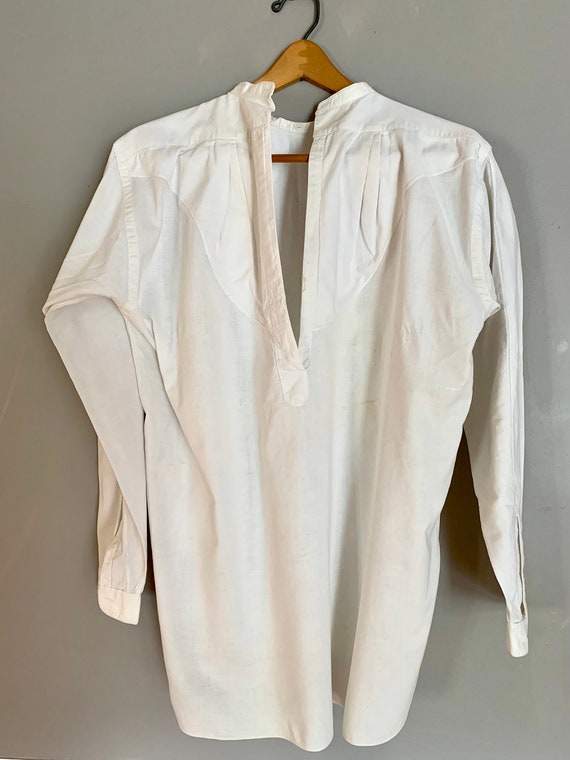 Antique Edwardian White Shirt, Long Sleeves, Antiq