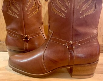 New Vintage Florsheim Designer Collection Boots, Ankle Boots, Western Style, Rare Florsheim, Never Worn, Men’s 9E/Women’s 11