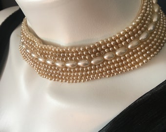 VINTAGE HOLLYWOOD★Double Ring Pearl Necklace VINTAGE HOLLYWOOD】Double Ring Pearl Necklace_VH2479NE007M