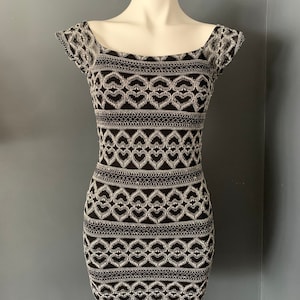 Vintage Slinky Dress, Stretchy Mini Dress, Sleeveless Fitted Dress