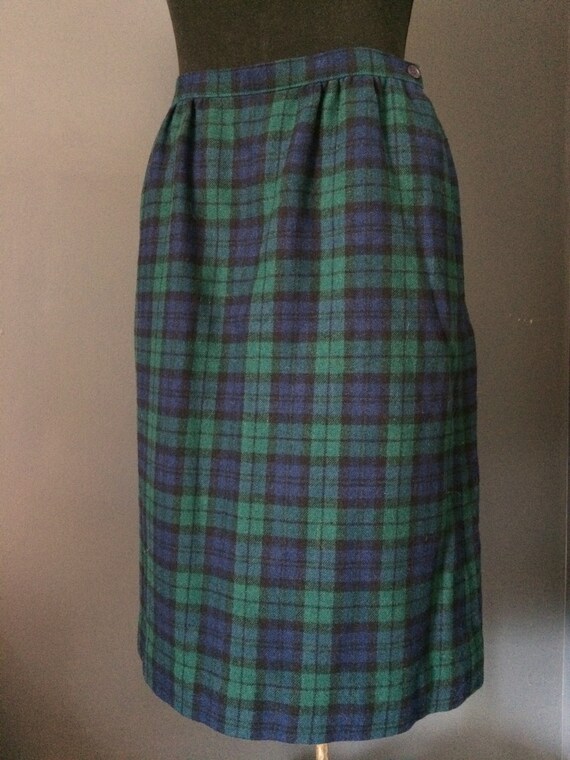 Vintage Pendleton Tartan Skirt, Wool Plaid, Pendle