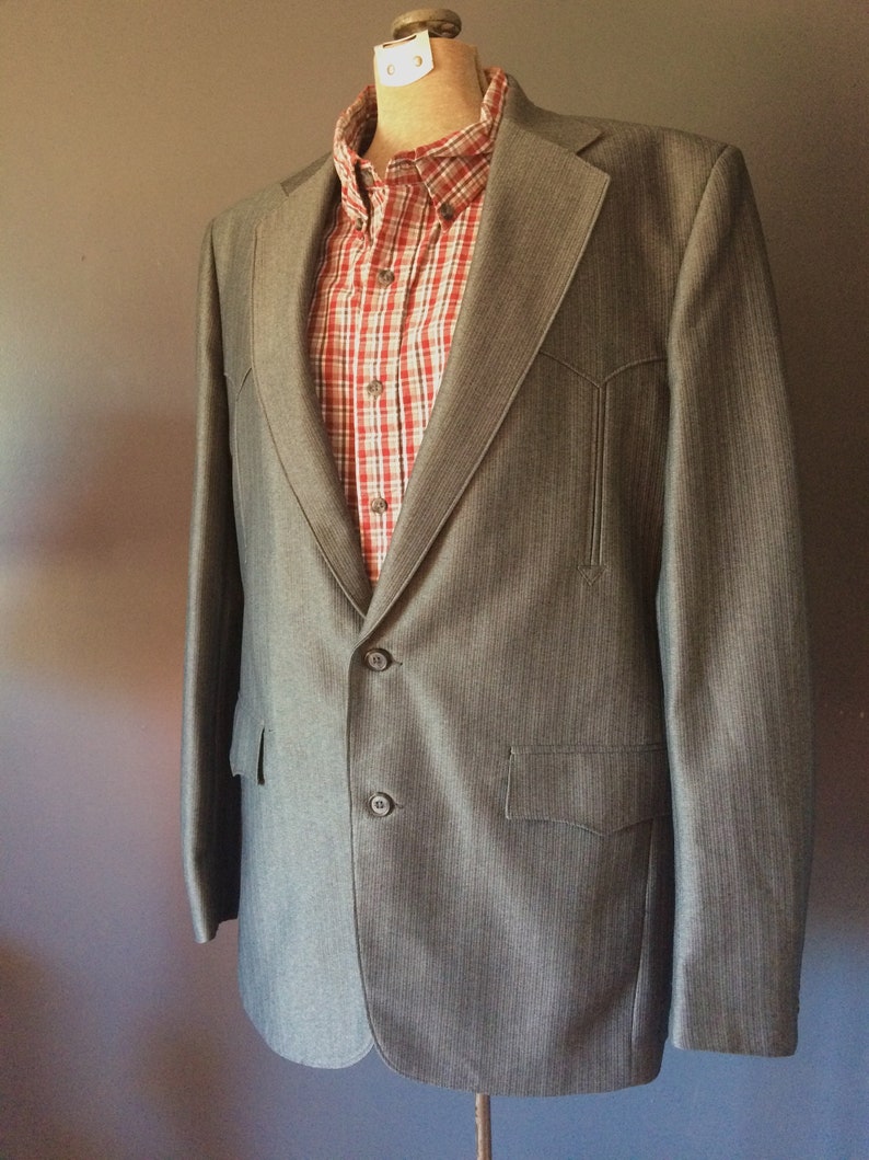 Vintage Western Men's Blazer, Western Sport Coat, Western Yoke, Single ...