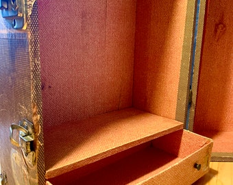Antique Doll Trunk, Collectible Doll Travel Trunk, Titanic Doll Trunk, Vintage Doll