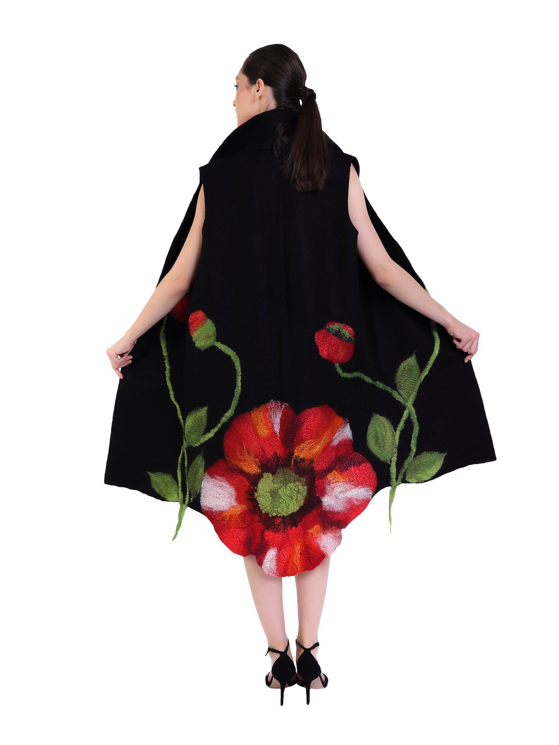 Image of Big Poppy Felt Vest