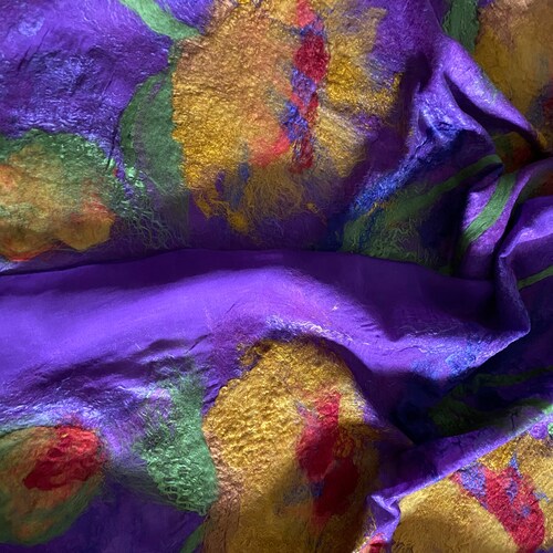 Purple shops nunofelted shawl