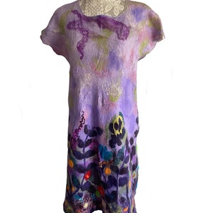 Lilafarbenes rapsodia - Nuno-Filzkleid