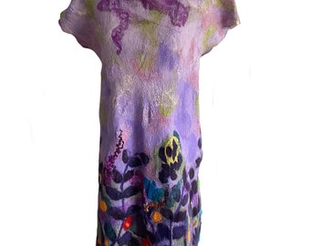 Purple rapsodia - nuno felted dress