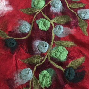 Vintage seidige rosses Nunofilz