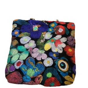 Bolso grande de fieltro nuno - flores dos caras