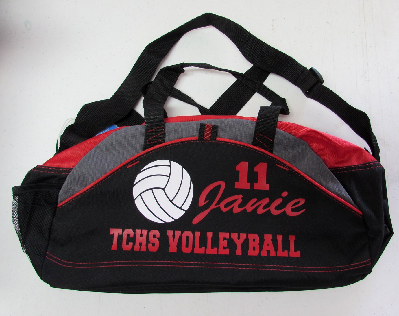 VOLLEYBALL Duffle Bag in Red Blue Black or NEON Lime with Etsy