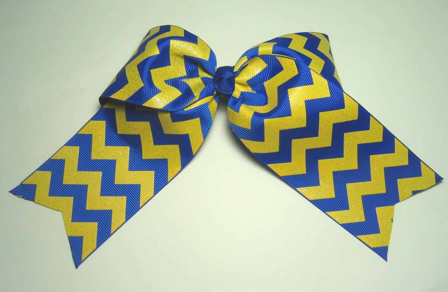 Big Cheer Bow Large Royal Blue and Gold Hair Bow in a | Etsy