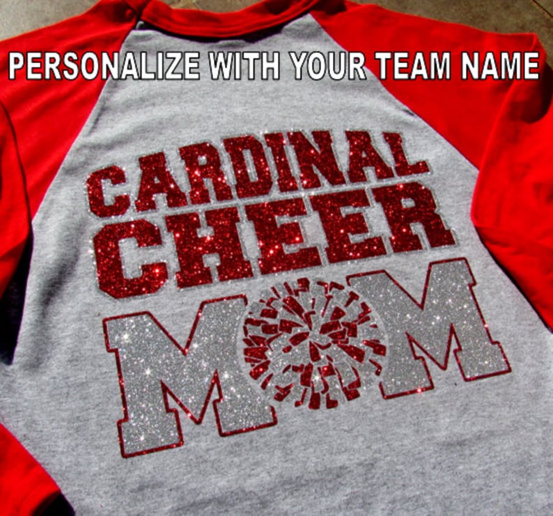 Cheer Mom Shirt Raglan Jersey Style With Your Team Name & Etsy