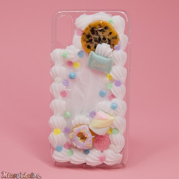 Pre-made: iPhone XS - Pastel Kawaii Sweets Sweets Decoden Cake Phone Case