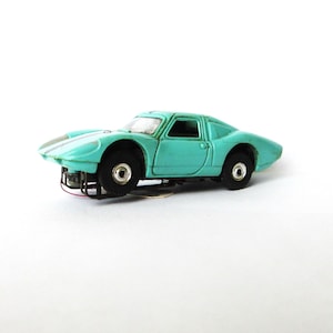 Aurora Slot Car / #1376 Porsche ThunderJet 500 / All Complete & Original /  Color Turquoise with Black Stripe / Very Clean Tested Running