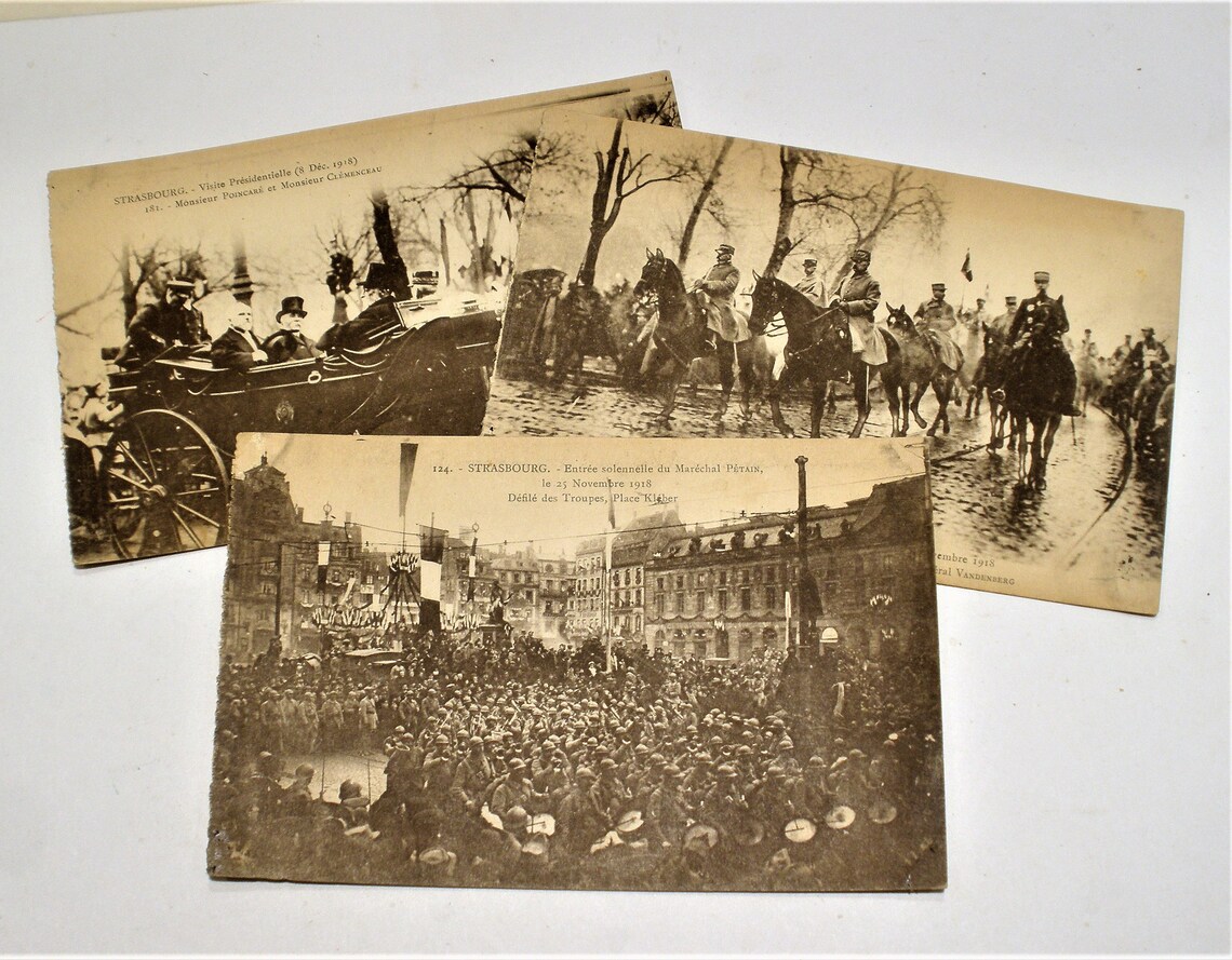 Antique WW1 Post Cards / 3 Postcards 1918 Strasbourg France / Etsy