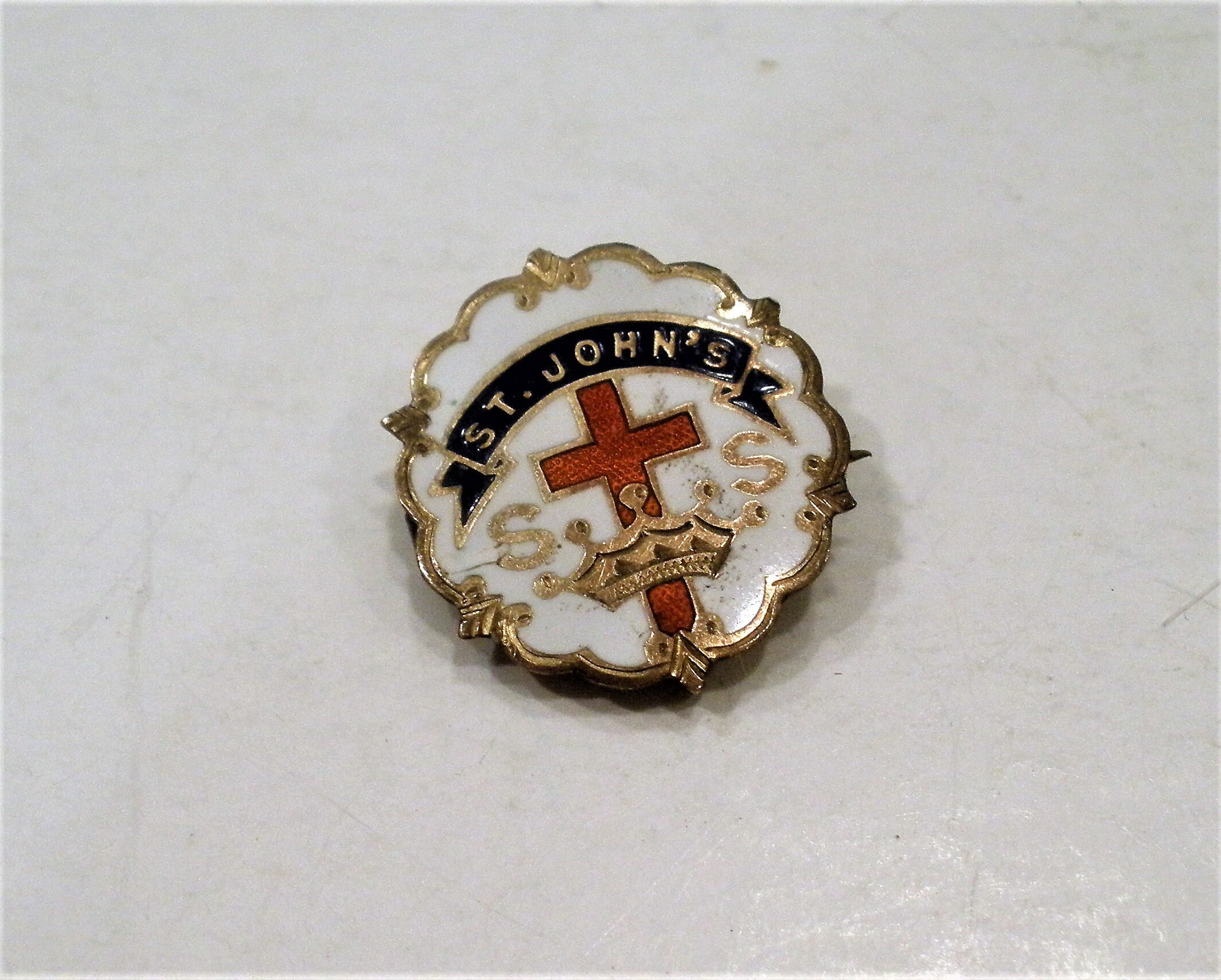 Vintage St. John's Pin / Sunday School Attendance Pin / Etsy