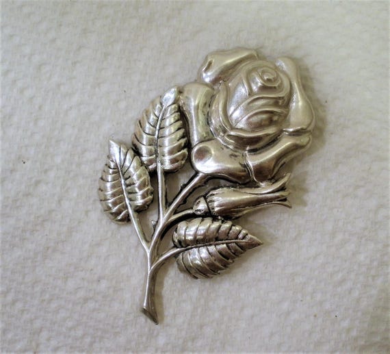 Vintage Signed "Danecraft" Brooch / Sterling Silv… - image 1