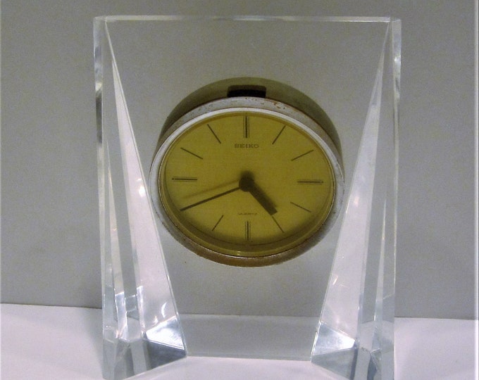 Vintage Seiko Lucite Clock / Mantle Pendulum Working Clock / Minus ...