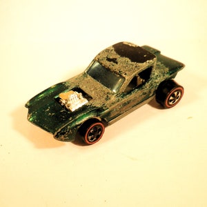 Vintage Hot Wheels Redline / #6216 Python Red Line / Metallic Green / Issued 1968 / Original Sweet 16 / Made in Hong Kong / 50% SALE